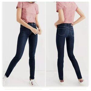 Madewell 9" mid-rise skinny dark wash stretch skinny‎ jeans
